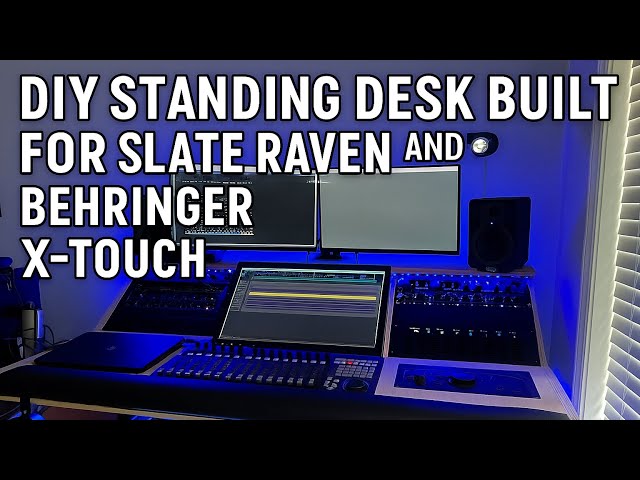 DIY Custom Studio Desk Build | Slate Raven + Behringer X-Touch + Standing Desk Setup