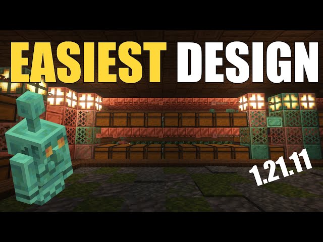 Minecraft EASIEST Copper Golem Sorting Storage System Tutorial 1.21.11 Java & Bedrock!