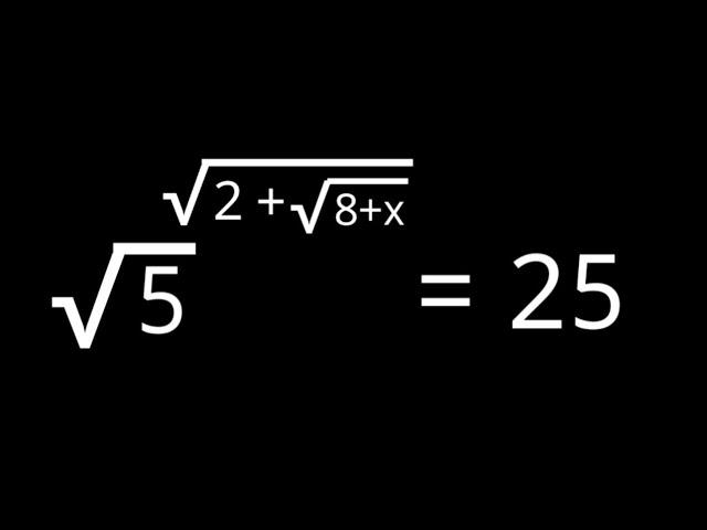Nice radical & exponential equation 