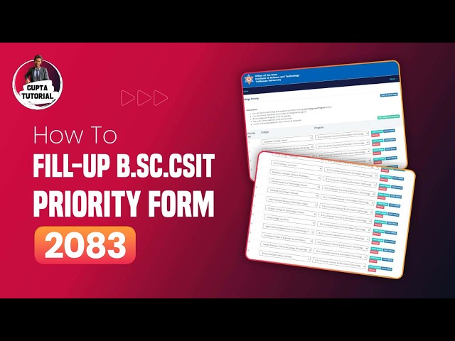 CSIT Priority Form 2083 | Step by Step Guide | Priority Form |