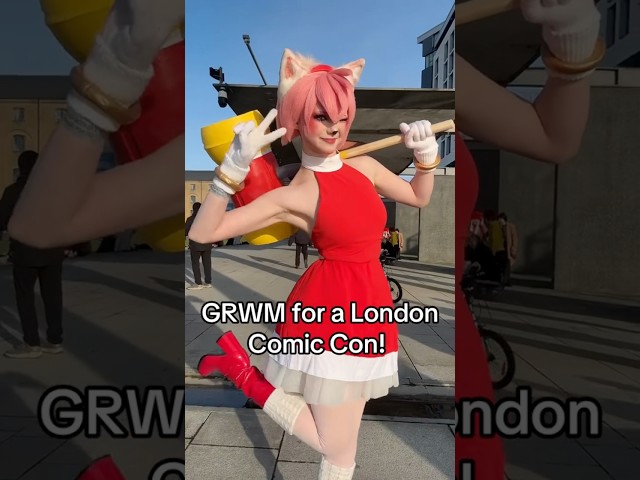 GRWM for a London Comic Con! ~ Sonic Cosplay #cosplay #makeuptransformation #comiccon