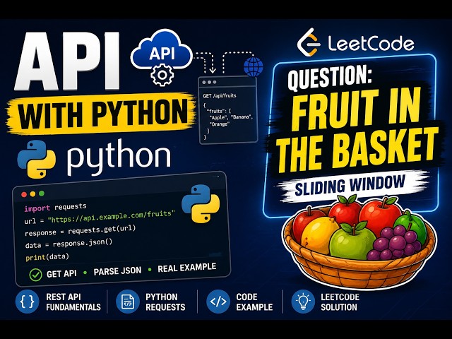 Python API Tutorial | REST API with Python + LeetCode: Fruit Into Baskets | Part 8