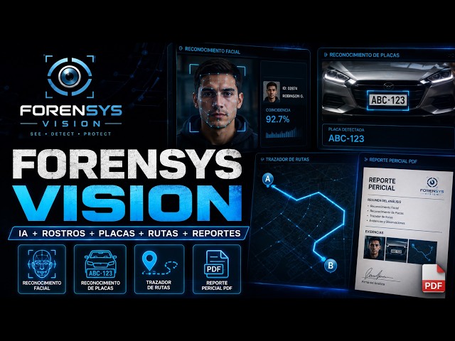 ForenSys Vision: Reconocimiento Facial, Placas, Rutas y Reportes | Así Funciona