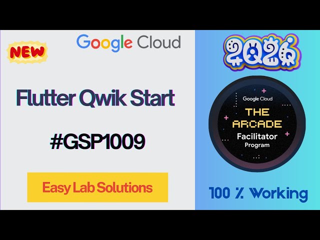 Flutter Qwik Start | #GSP1009 #qwiklabs #arcade