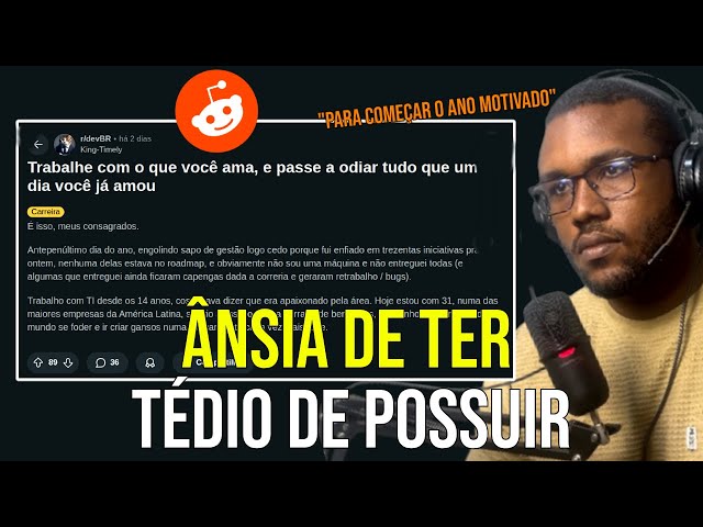 Post (des)motivacional no Reddit do devBR