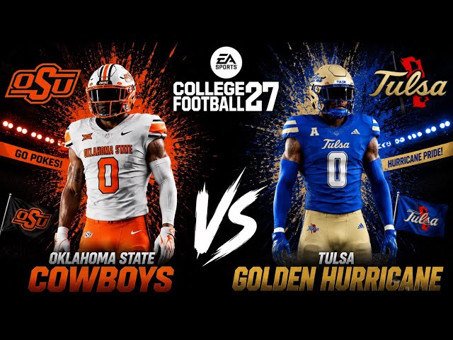 Oklahoma State Cowboys vs Tulsa Golden Flashes Week 1 CPU v CPU Simulation | College Football 27 PS5