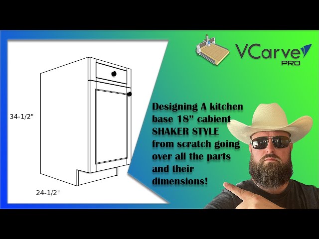 Making a Base 18 kitchen cabinet in VCarve Pro