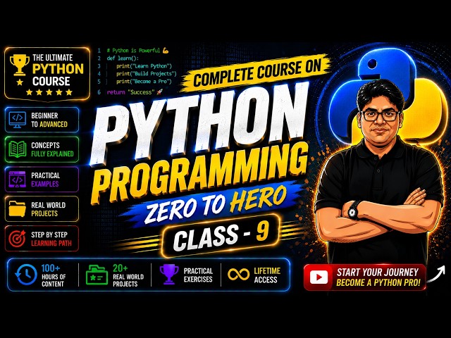 Python Course Full Roadmap | Zero To Hero | Python From Scratch | Lec - 9 | glowyrstudy
