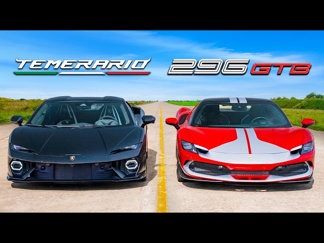 Lamborghini Temerario vs Ferrari 296 DRAG RACE