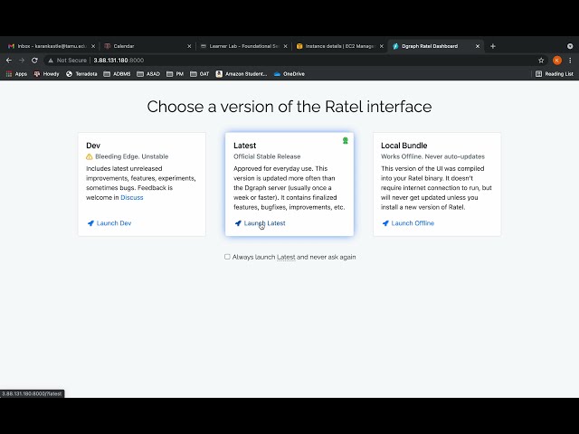 DGraph Installation on AWS EC2 instance