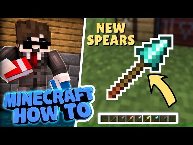 How to Craft SPEARS in Minecraft! (Wood to Netherite)