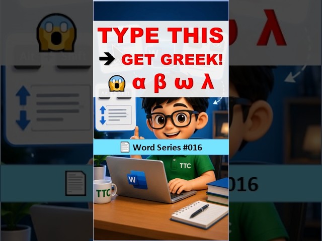 Type These Words and Get Greek Symbols! 😱 Word AutoCorrect #Shorts