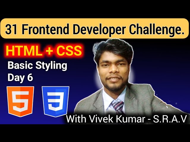 HTML + CSS Day 5 | Simple Web Page with Basic Styling | 31 Days F.D Challenge #software 
