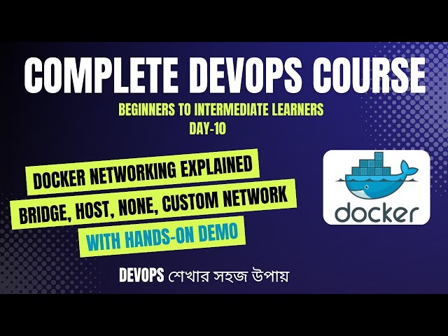 Day-10 | Docker Networking Explained With Hands On Demo | Complete DevOps Course (60 day)