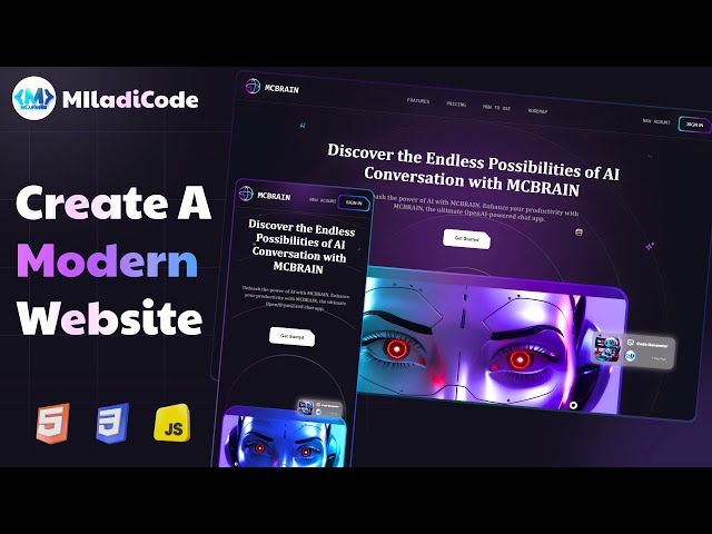 How to Create a Modern project with HTML, CSS & JavaScript | Modern UI, Parallax Effects