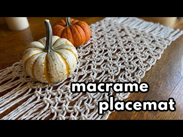 Macrame Placemat Tutorial | (Only 2 Knots!)