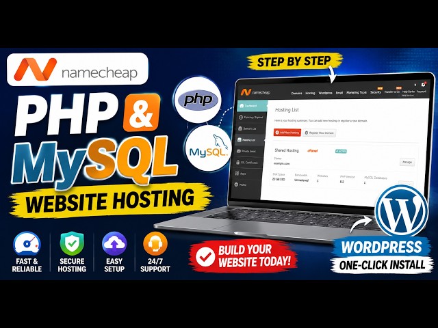 PhP & MySQL (Website hosting) With Namecheap