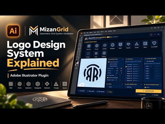 Logo Design System Explained | MizanGrid for Adobe Illustrator