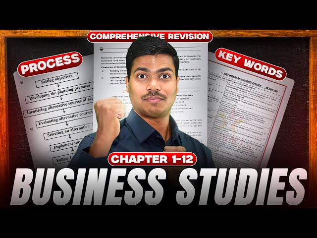 Class 12 Business studies Complete Revision in ONE SHOT with Key words. Ch 1 to 12 | Board exam 2025