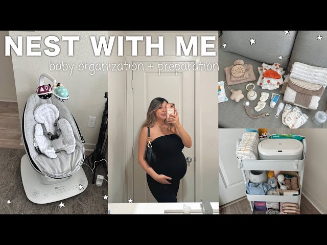 NEST WITH ME: preparing for baby’s arrival, organization, nesting mode activated 🍼✨☁️