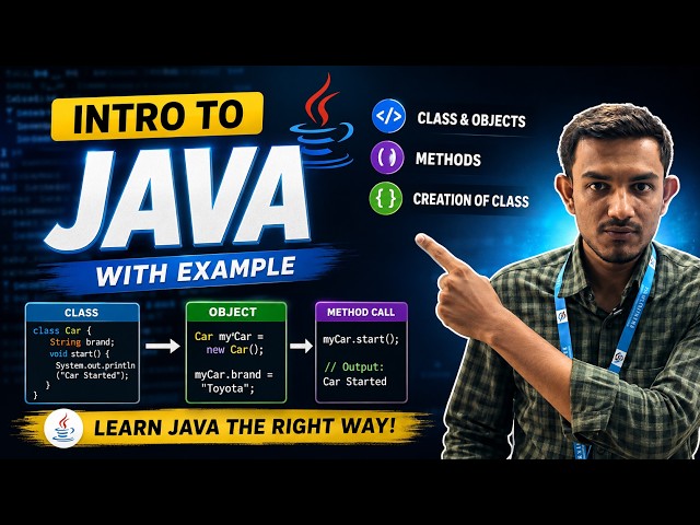 Java Tutorial for Beginners | Introduction to Java, Classes, Objects & Methods with Examples