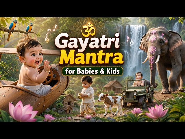 Gayatri Mantra for Babies & Kids 🙏 | Peaceful Morning Prayer | Baby Sleep Music | Hindu Devotional