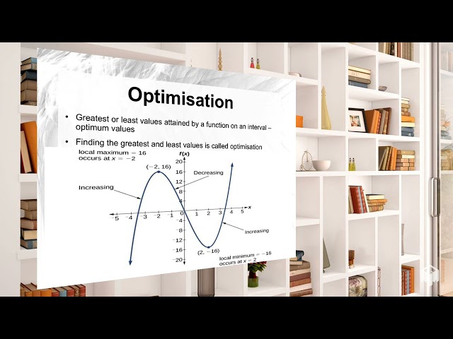 A real world application of differentiation - Optimisation