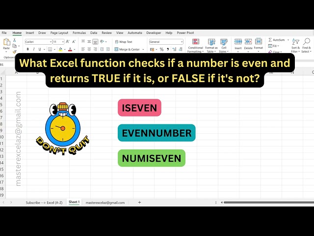 #305 - Excel formula question and answer