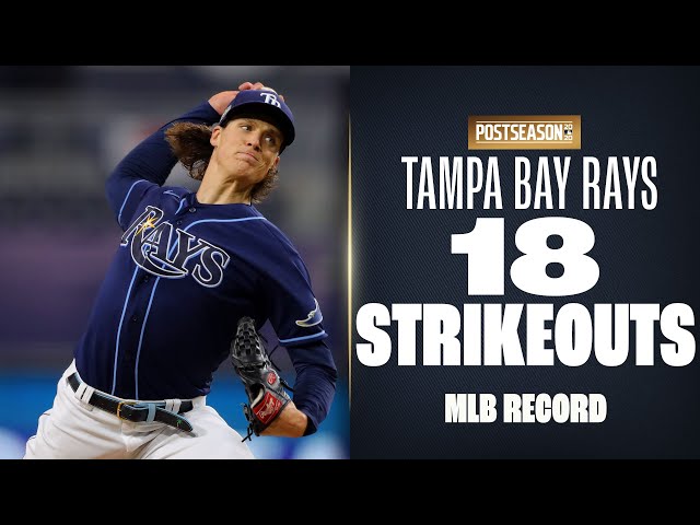 Tampa Bay Rays rack up 18 STRIKEOUTS vs. Yankees for a MLB Postseason record!