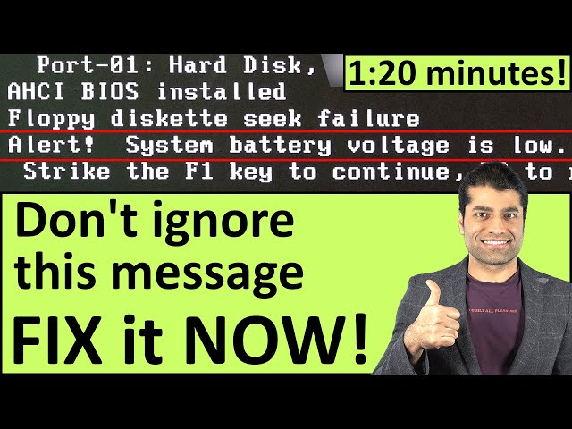 System Battery Voltage is Low - fix