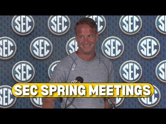 Lane Kiffin SEC Spring Meetings 2026 LSU Football Coach