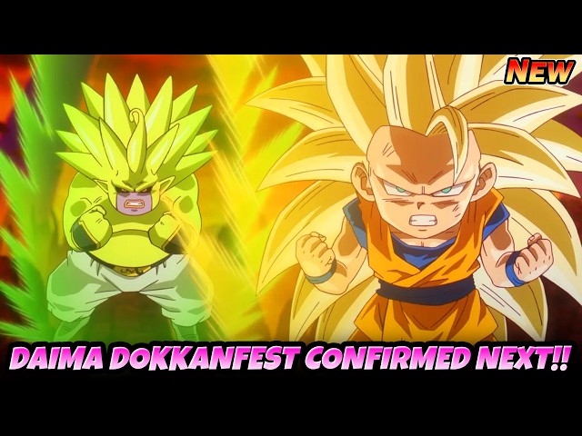 SURPRISE DAIMA CONFIRMED NEXT DOKKANFEST!! SSJ3 Mini Goku? Vegeta or Gomah? | DBZ Dokkan Battle
