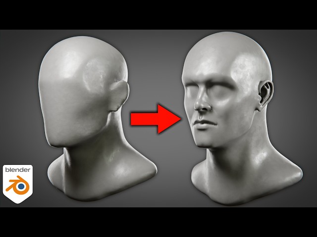 Part 2: How to Sculpt a Male Head for Beginners (Blender Tutorial)