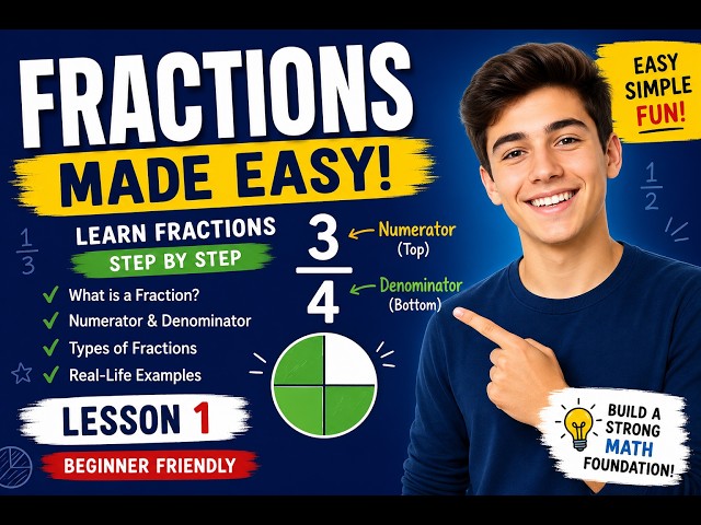 Fractions for Beginners | Learn Fractions Step by Step | Math Lesson 1