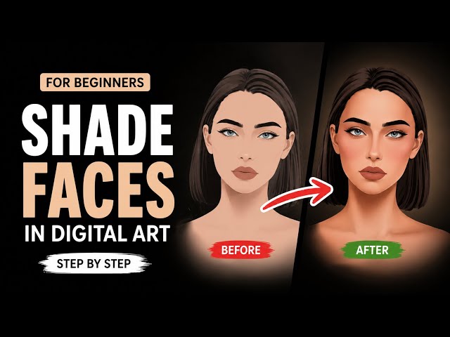 How to Shade Faces in Digital Art (Beginner Friendly!)