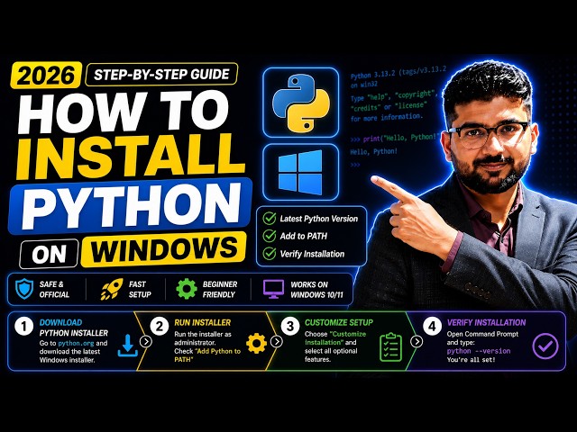 How to Install Python on Windows (2026) – Step-by-Step Guide