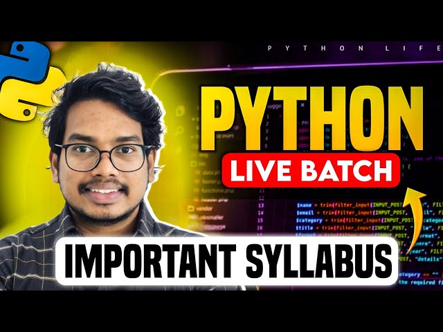 Python Basic to Advanced Course in Telugu | Live Classes by PythonLife 