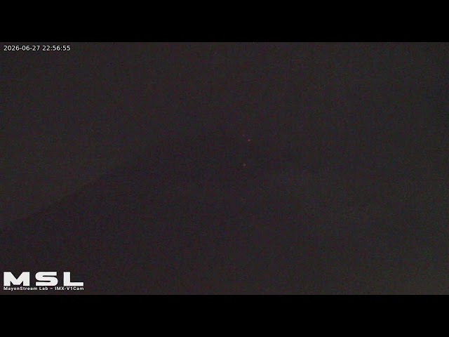 🔴 LIVE: Mayon Volcano Eruption, PH (SSW view) [RPi IMX-V1cam] 11:00 Jun-27-2026 (PST)
