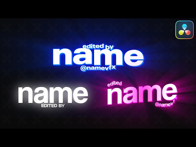 The BEST *FREE* Watermarks / Ident Templates For Davinci Resolve 🌌
