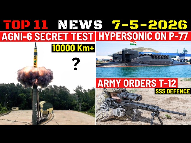 Indian Defence Updates : Agni-6 Secret Test,Brahmos-2 on P-77 SSN,Maritime Spotter Drone on Viikrant