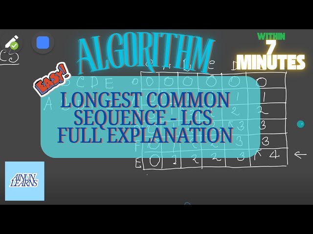 Longest Common Subsequence (LCS) | Easy Explanation | Algorithm | Dynamic Programming | Ainun Learns
