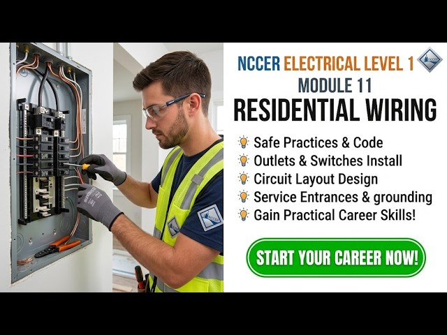 NCCER Electrical Level 1 Module 11 Residential Electrical Services Study Guide 2026
