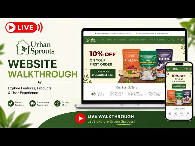 Urban Sprouts Website Walkthrough | Live Demo | WordPress WooCommerce Website
