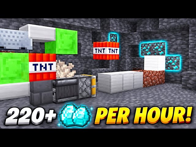 💎 220+ Diamonds Per Hour! Insane Automatic Diamond Farm in Minecraft 1.21+