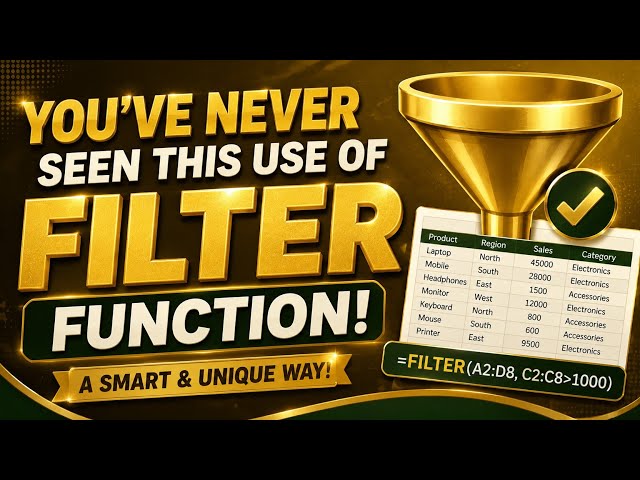 Filter function, Amazing use important for Data sorting 