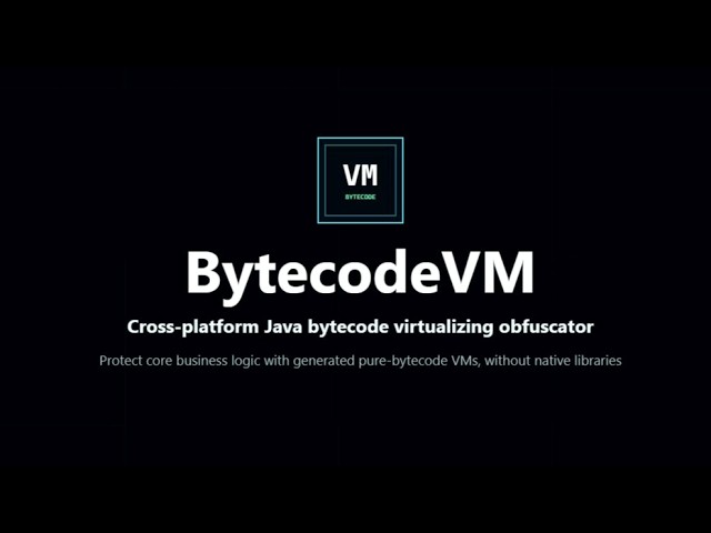 BytecodeVM - Cross-platform Java bytecode virtualizing obfuscator