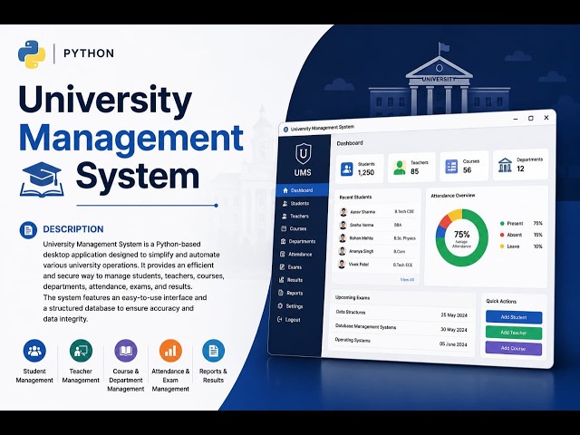 #Python #Project | University Management System with Database