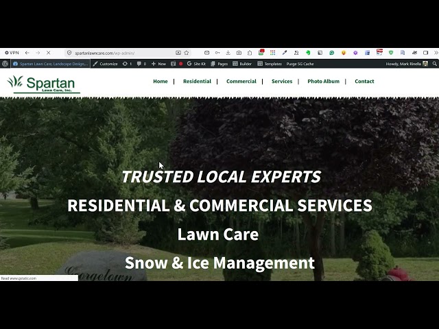 Josh and Kelly SEO for Spartan Lawn Care. WordPress Search Engine Optimization. Adding Keywords