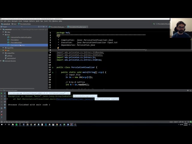 Command Line Arguments in IntelliJ for HW2