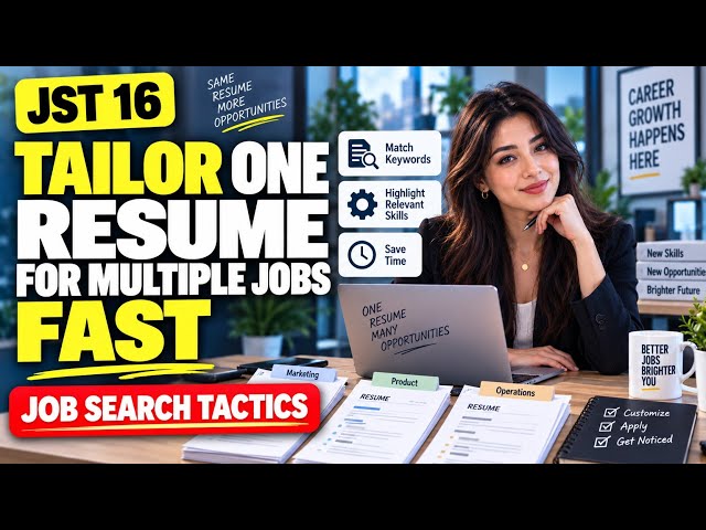 JST 16 | Tailor One Resume for Multiple Jobs Fast | Job Search Tactics | Uplatz